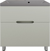 Style Line Тумба с кварцевой раковиной серый шелк Матис 70 олива